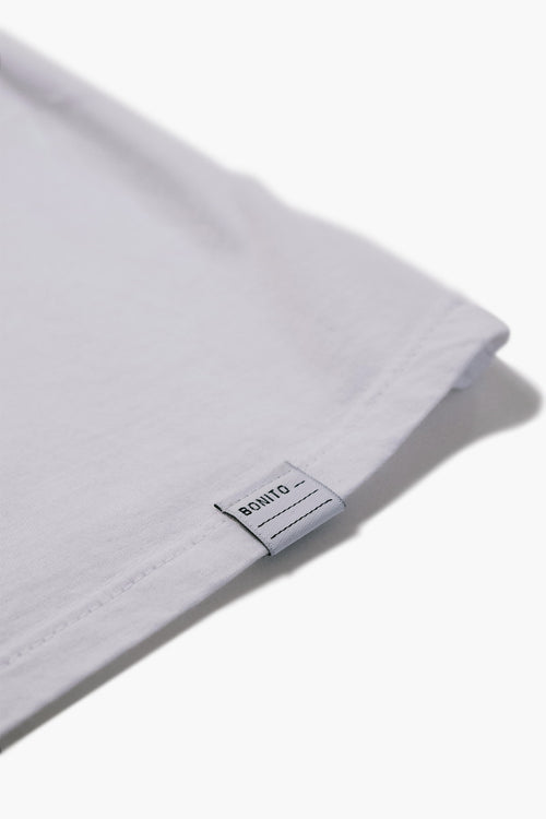 Camiseta Bonito blanca algodón orgánico hombre mujer logo