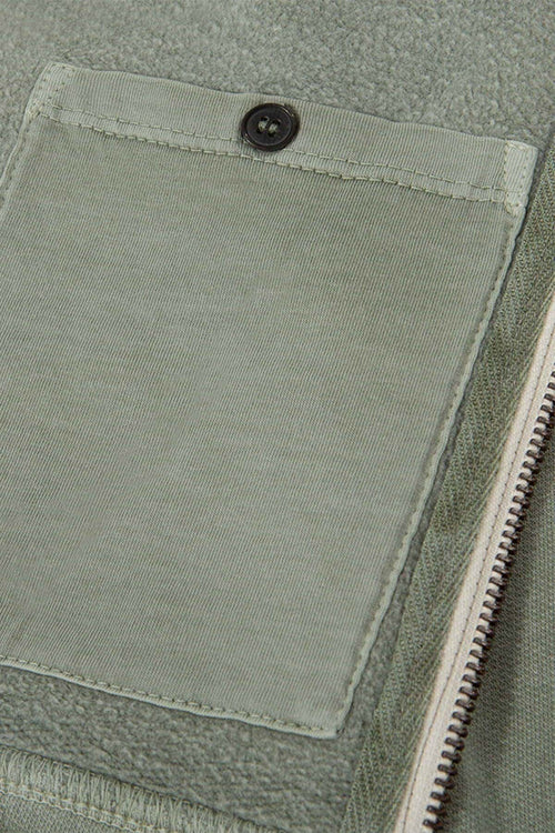 Sudadera verde Bonito algodón orgánico capucha detalle bolsillo interior